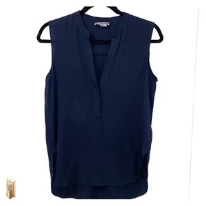 Vince navy blue v-neck blouse. Size S